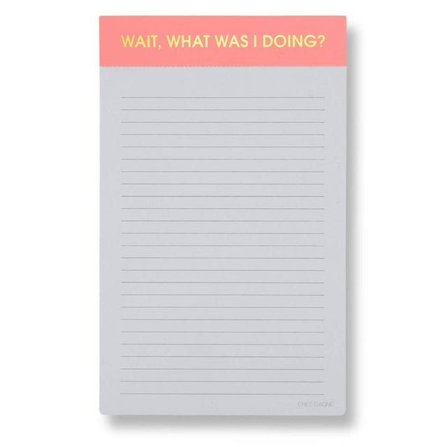 What Was I Doing? Notepad Coral Pink Gifts + Accessories Chez Gagné