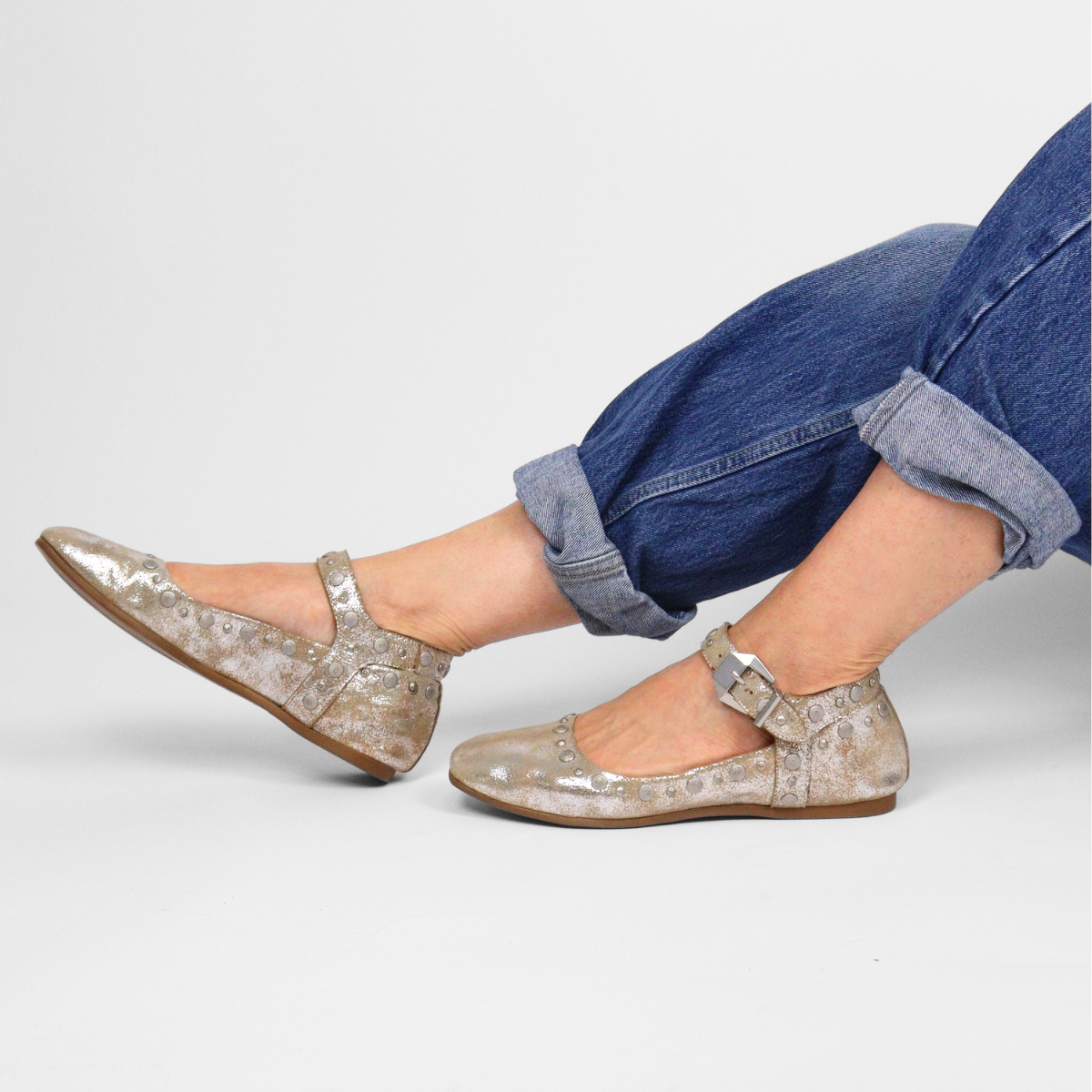 Mystic Mary Jane Champagne Women's Shoes Flats Free People    