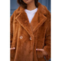 FAUX FUR COAT CAMEL Women's Outerwear Choklate Paris    