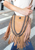 Free Spirit Fringe Saddle Bag Terracotta Gifts + Accessories Bags Think Royln