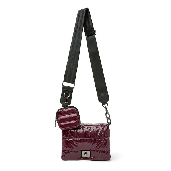 Downtown Crosswalk Glossy Deep Burgundy Gifts + Accessories Bags Think Royln