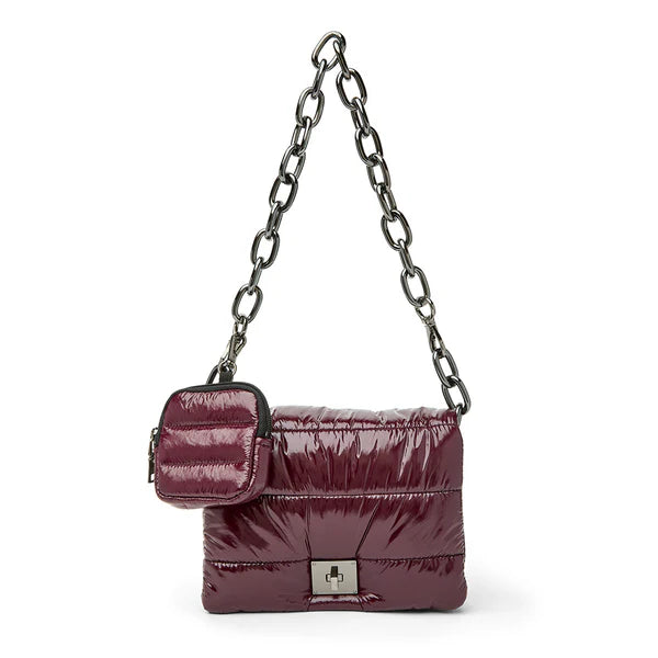 Downtown Crosswalk Glossy Deep Burgundy Gifts + Accessories Bags Think Royln