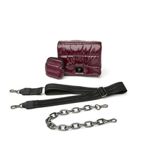 Downtown Crosswalk Glossy Deep Burgundy Gifts + Accessories Bags Think Royln