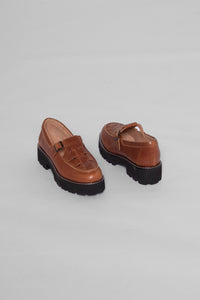 Woven Kid Lugg Caramel Women's Shoes Loafers All Black