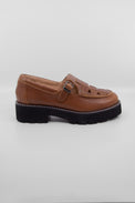 Woven Kid Lugg Caramel Women's Shoes Loafers All Black