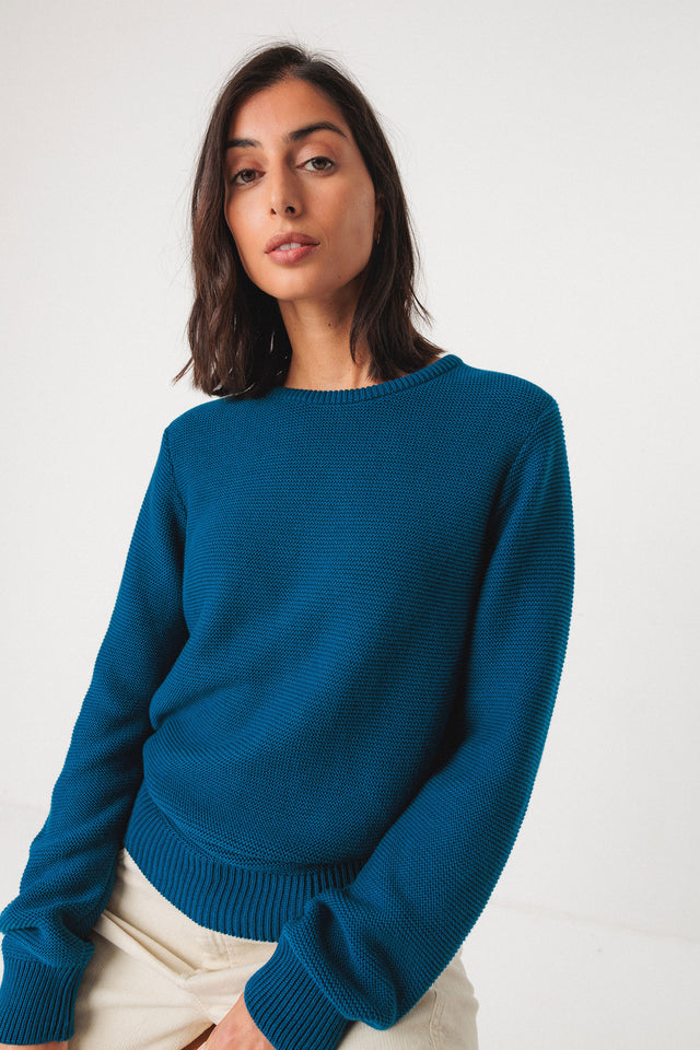 Iradi Sweater Indigo Blue Women's Tops SKFK
