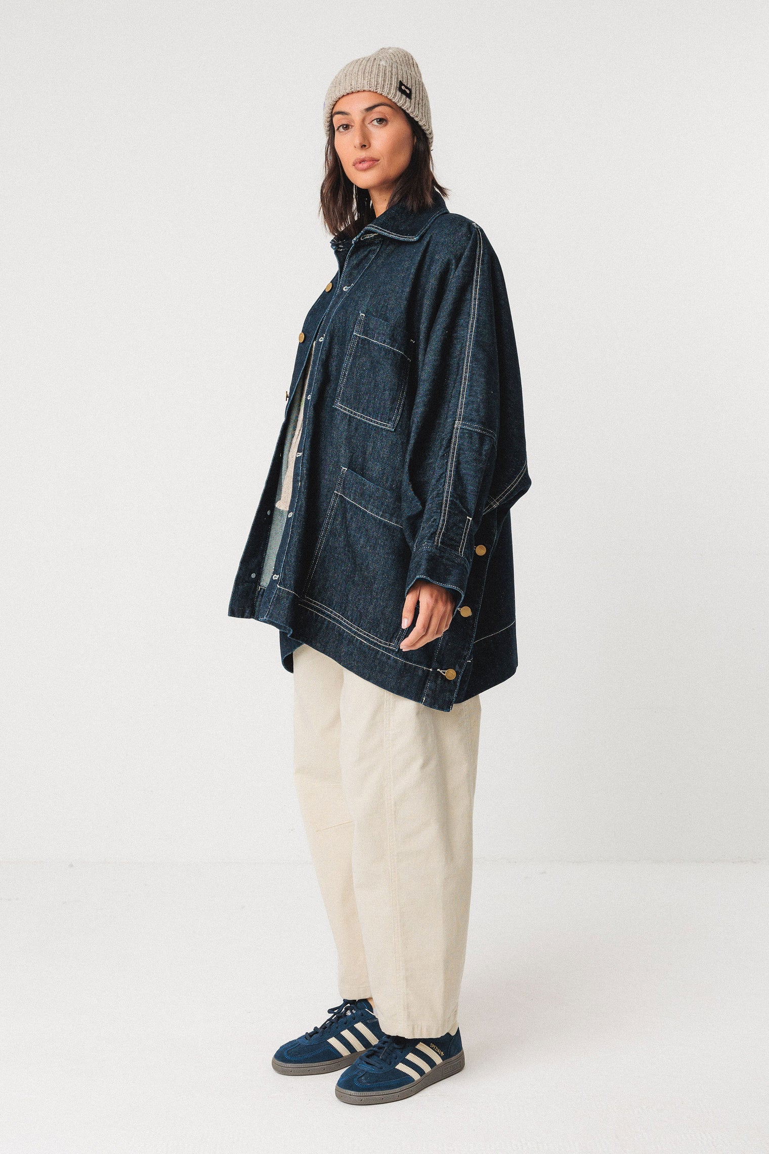 Kira Jacket Deep Denim Women's Tops SKFK