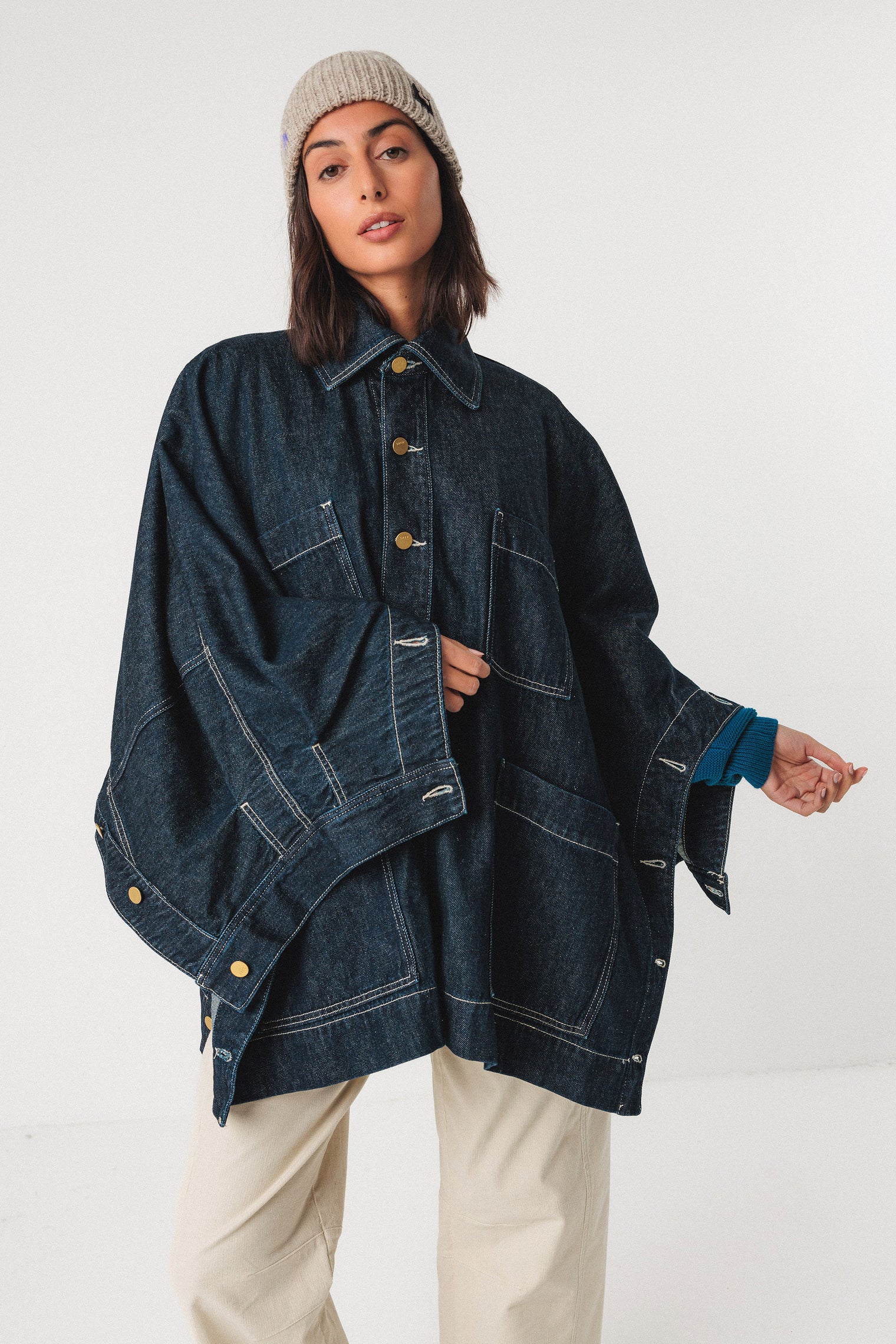 Kira Jacket Deep Denim Women's Tops SKFK