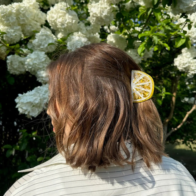 Hand-Painted Citrus Slice Fruit Claw Hair Clip Gifts + Accessories Hair Solar Eclipse