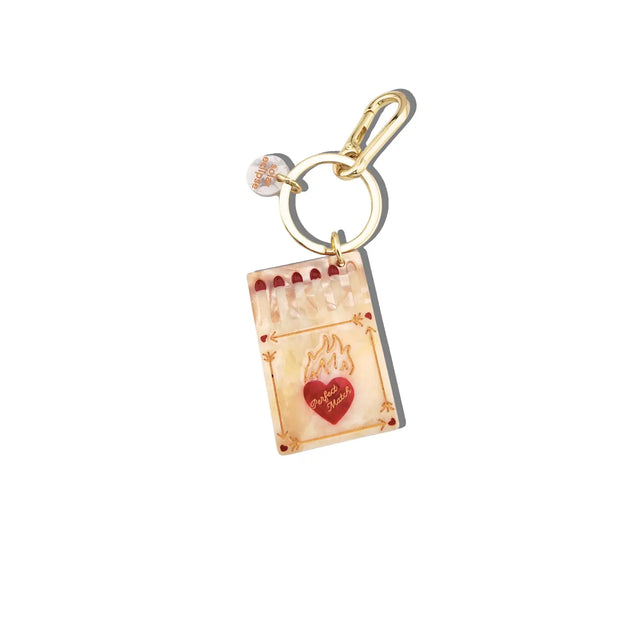 Hand-Painted Matchbox Bag Charm + Keychain Gifts + Accessories Bag Keychains Solar Eclipse
