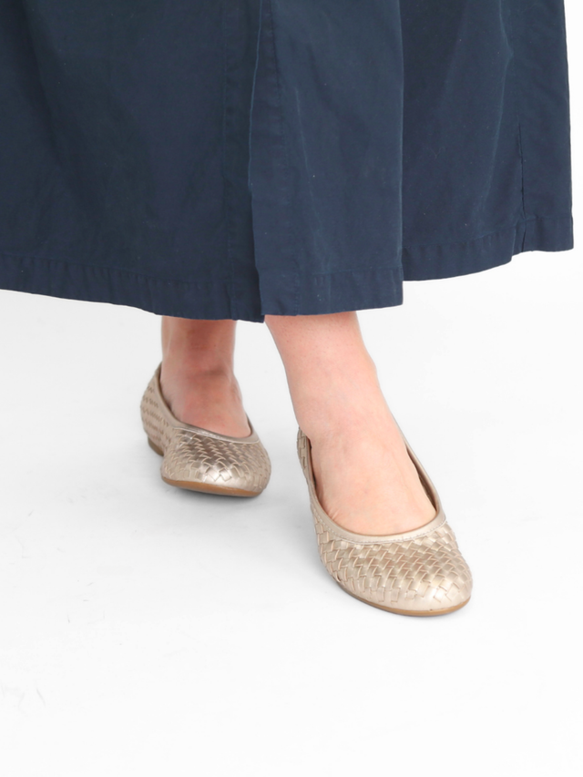 Satin Metallic Puder Flat Women's Shoes Flats Gabor