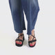 Women's black casual sandal Cadi Nero Pewter by BUSSOLA
