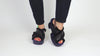 Plia Puffy Black Women's Sandals Platforms 4CCCCEES