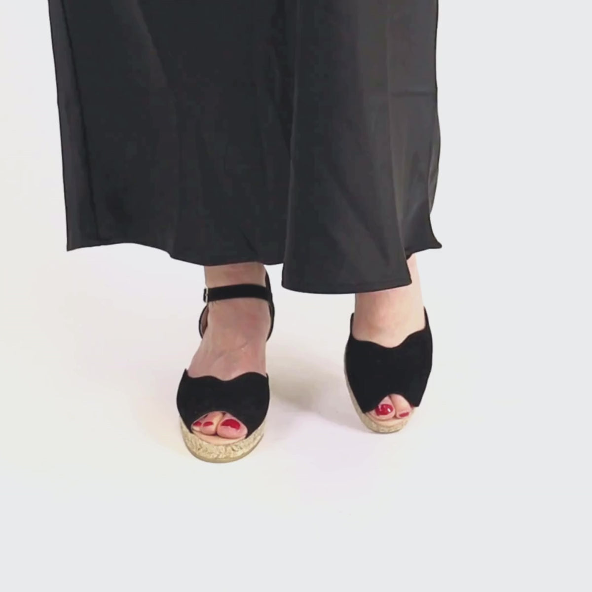Oasis Black Women's Sandals Heels Ateliers