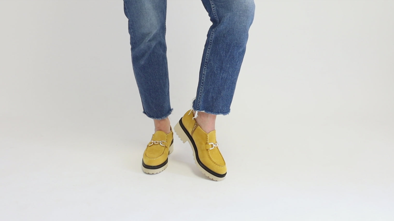 Link Loafer Yellow Women's Shoes Loafers All Black