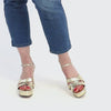 Nova Strap Leather Gold Women's Sandals Heels Shoe the Bear