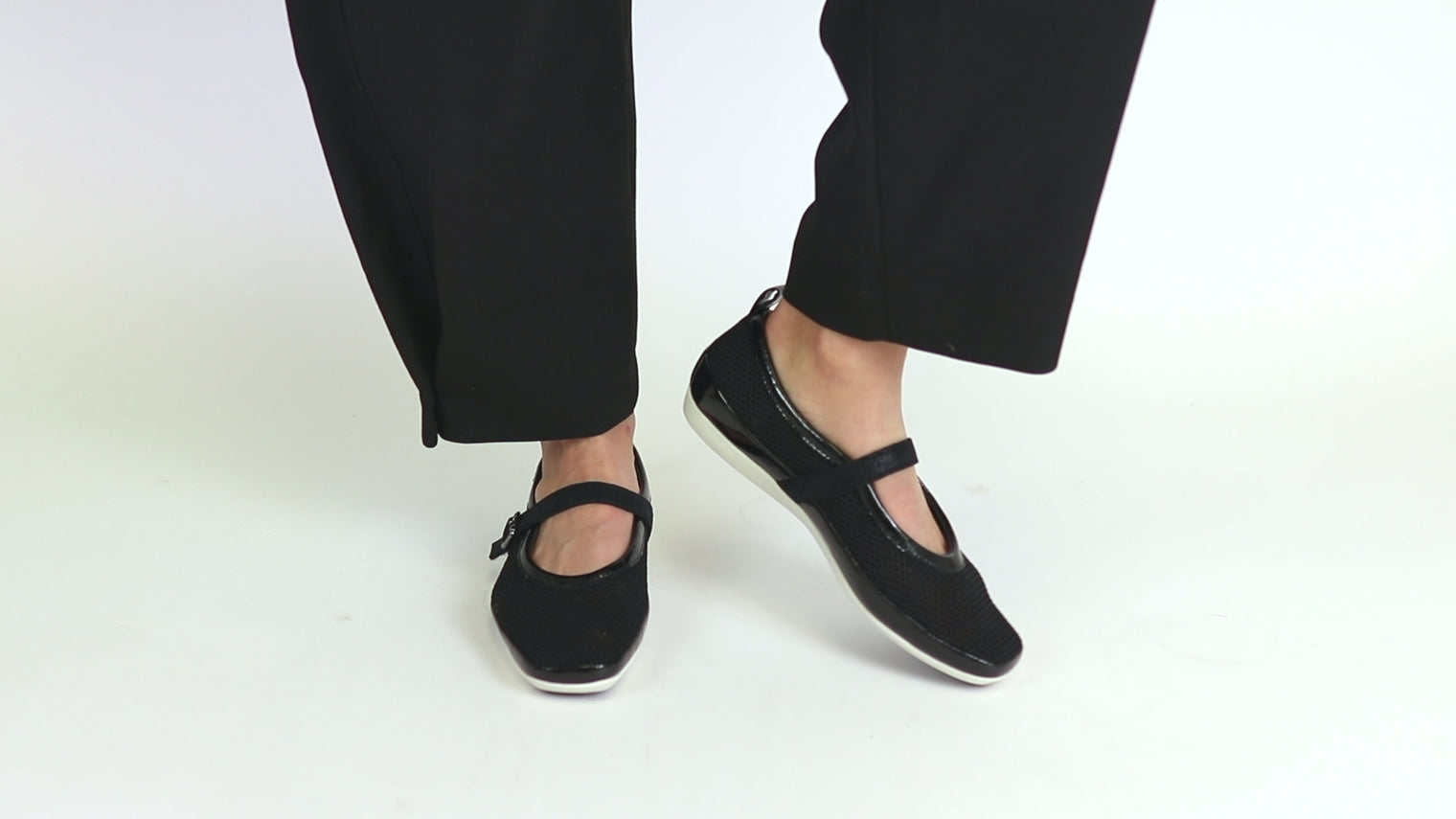 Vanya Nero Knit Mesh Women's Shoes Flats Bussola
