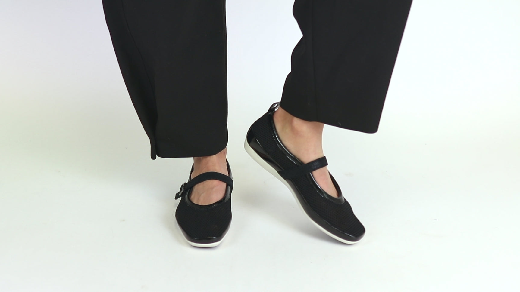 Vanya Nero Knit Mesh Women's Shoes Flats Bussola
