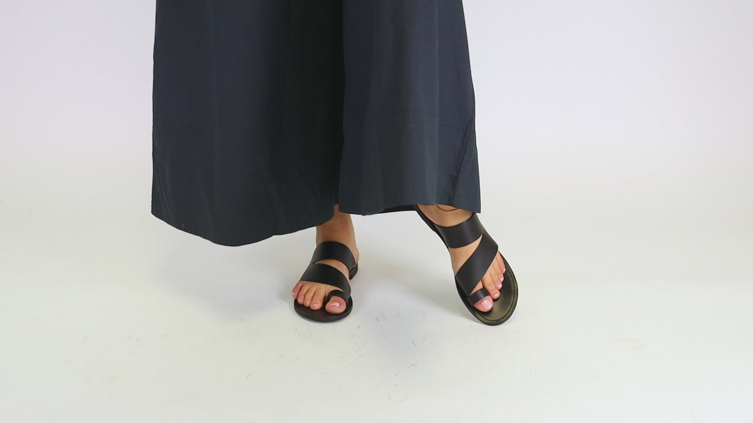 Abilene Toe Loop Sandal Washed Black Women's Sandals Free People
