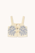 Embroidered Top Light Cream Women's Tops The Tiny Big Sister