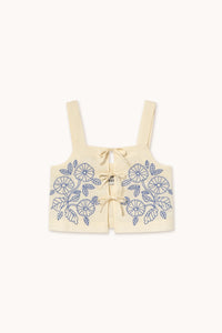 Embroidered Top Light Cream Women's Tops The Tiny Big Sister