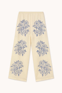 Embroidered Trouser Light Cream Women's Bottoms The Tiny Big Sister