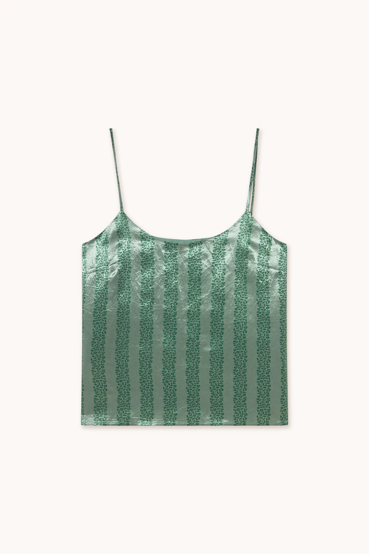 Flowers Straps Top Washed Emerald Women's Tops The Tiny Big Sister