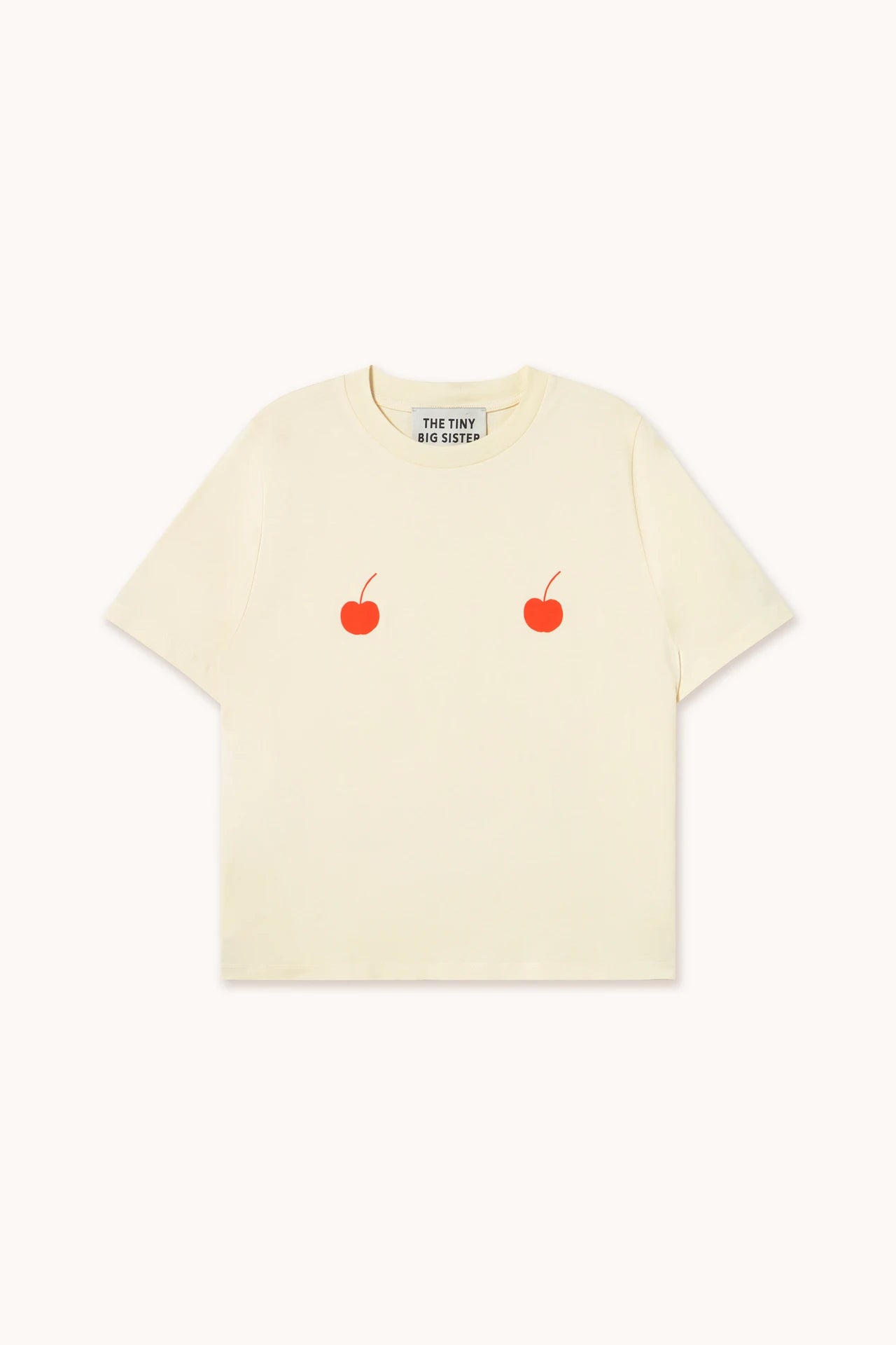 Cherries Tee Light Cream Women's Tops The Tiny Big Sister