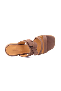 Nubuk Chocolate Heel Women's Sandals Heels I.N.K. Shoes