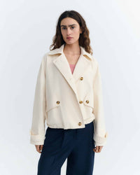 Pannacota Norma Jacket Ecru Women's Tops Outerwear Thinking Mu