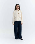 Pannacota Norma Jacket Ecru Women's Tops Outerwear Thinking Mu