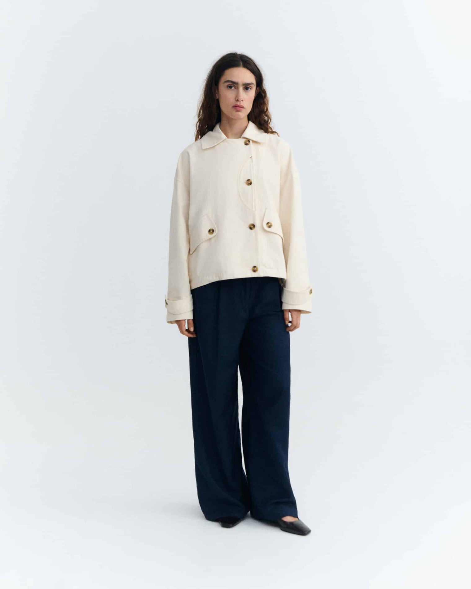 Pannacota Norma Jacket Ecru Women's Tops Outerwear Thinking Mu