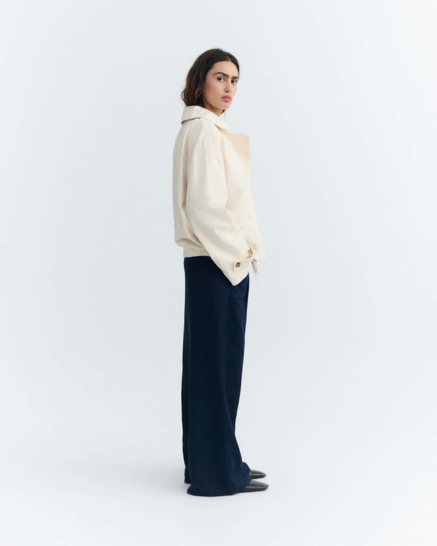 Pannacota Norma Jacket Ecru Women's Tops Outerwear Thinking Mu