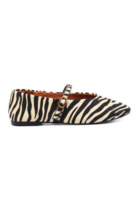 Larisa Calf Hair Mary Jane Flat Women's Shoes Flats Intentionally Blank