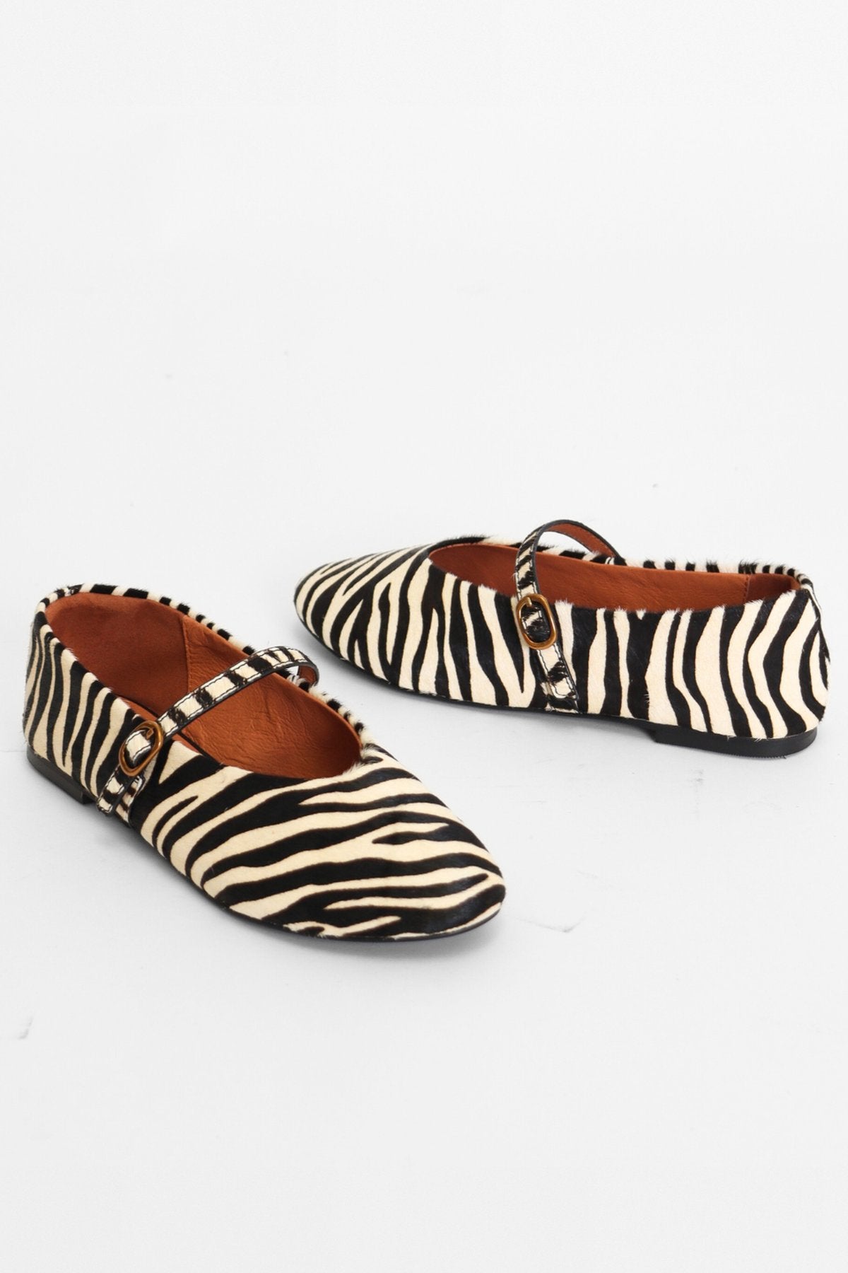 Larisa Calf Hair Mary Jane Flat Women's Shoes Flats Intentionally Blank