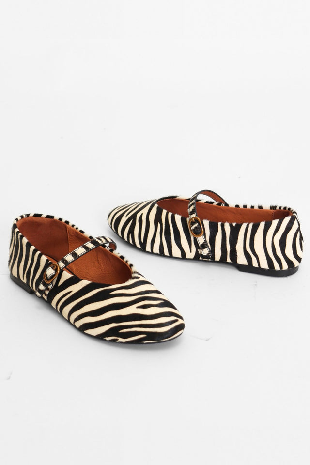 Larisa Calf Hair Mary Jane Flat Women's Shoes Flats Intentionally Blank