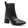 Women's trinity shootie black leather high heel bootie by ALL BLACK ITALIA