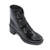 Women's Indie patent black block heel waterproof boot by Bos & Co