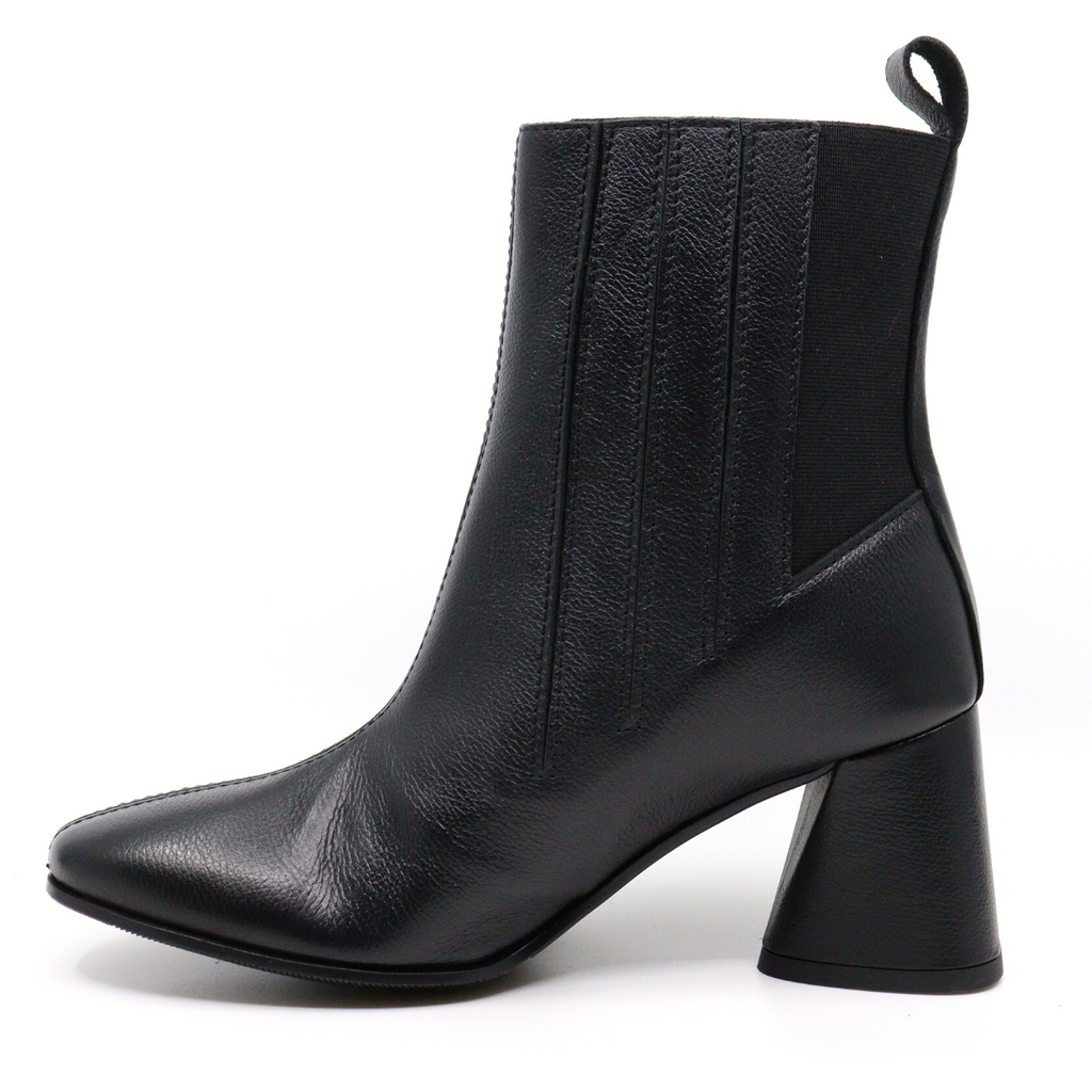 Women's trinity shootie black leather high heel bootie by ALL BLACK ITALIA