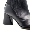 Women's trinity shootie black leather high heel bootie by ALL BLACK ITALIA