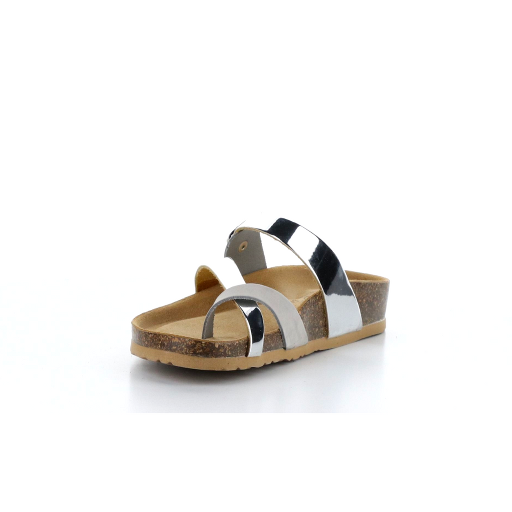 Women's parr pearl silver strappy cork sandal by Bos & co