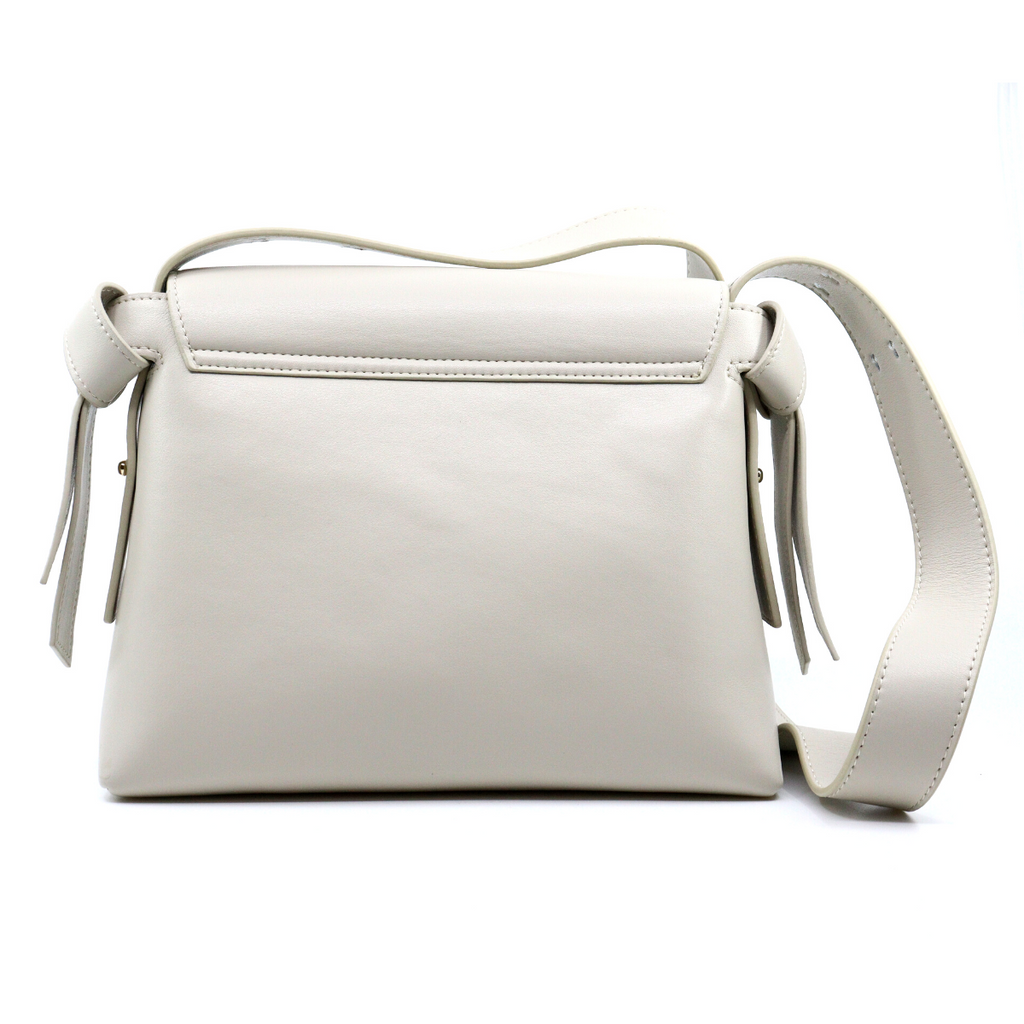 Women's shoulder pouch ivory cross body leather purse by ALL BLACK 