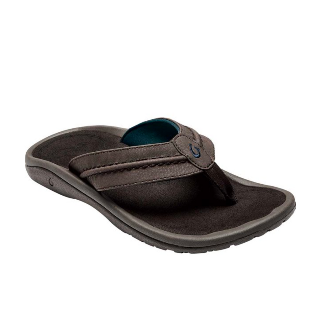 Men's hokua dark wood beach sandal by Olukai