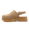 Women's trend sand taupe clog by wonders
