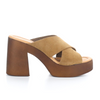 Women's wilma cognac block heel sandal by Bos & co