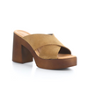 Women's wilma cognac block heel sandal by Bos & co