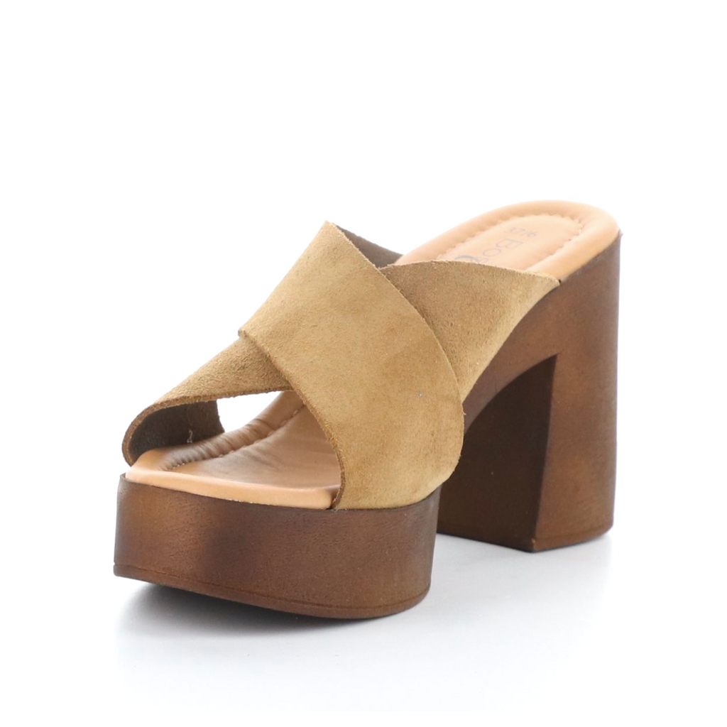 Women's wilma cognac block heel sandal by Bos & co