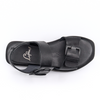 Women's wadena quad nero black chunky platform buckle Italian sandal by Lofina