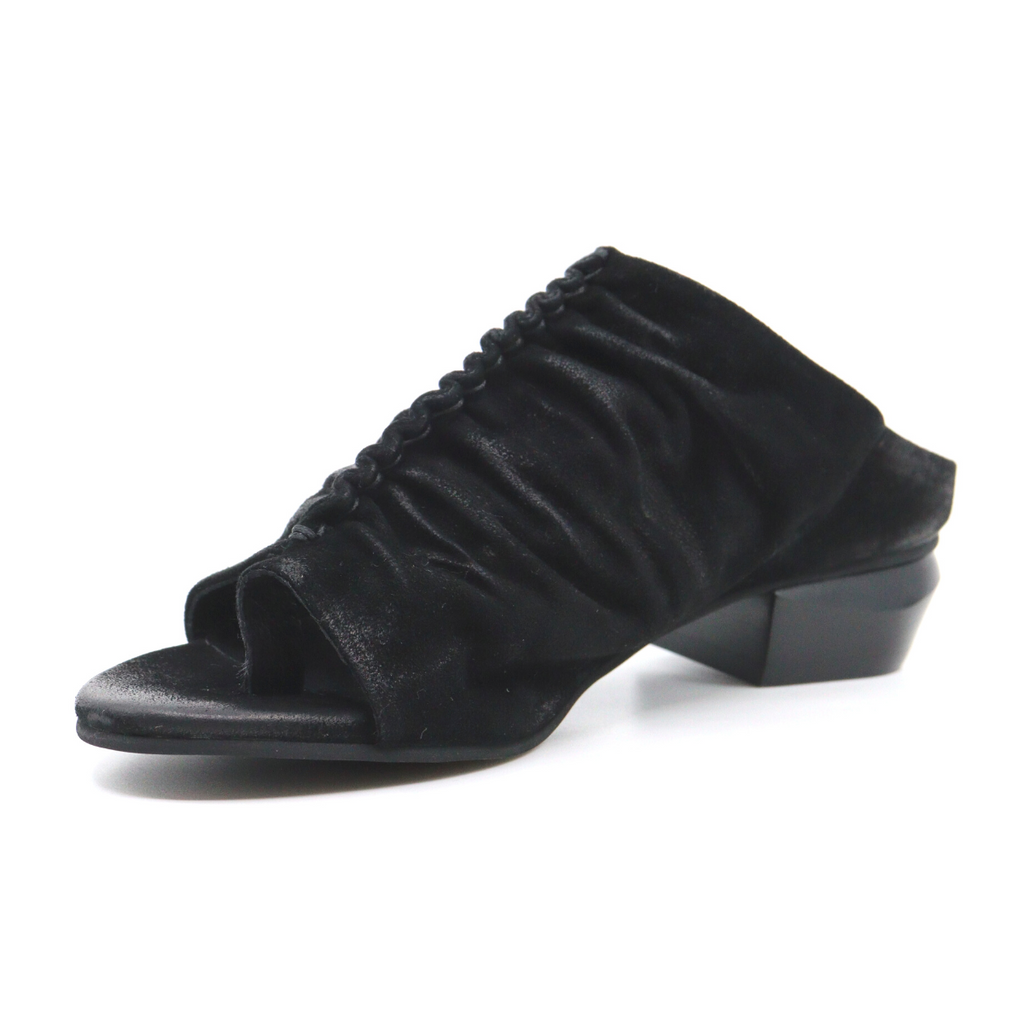 Women's lalana black toe post suede mule by Antelope
