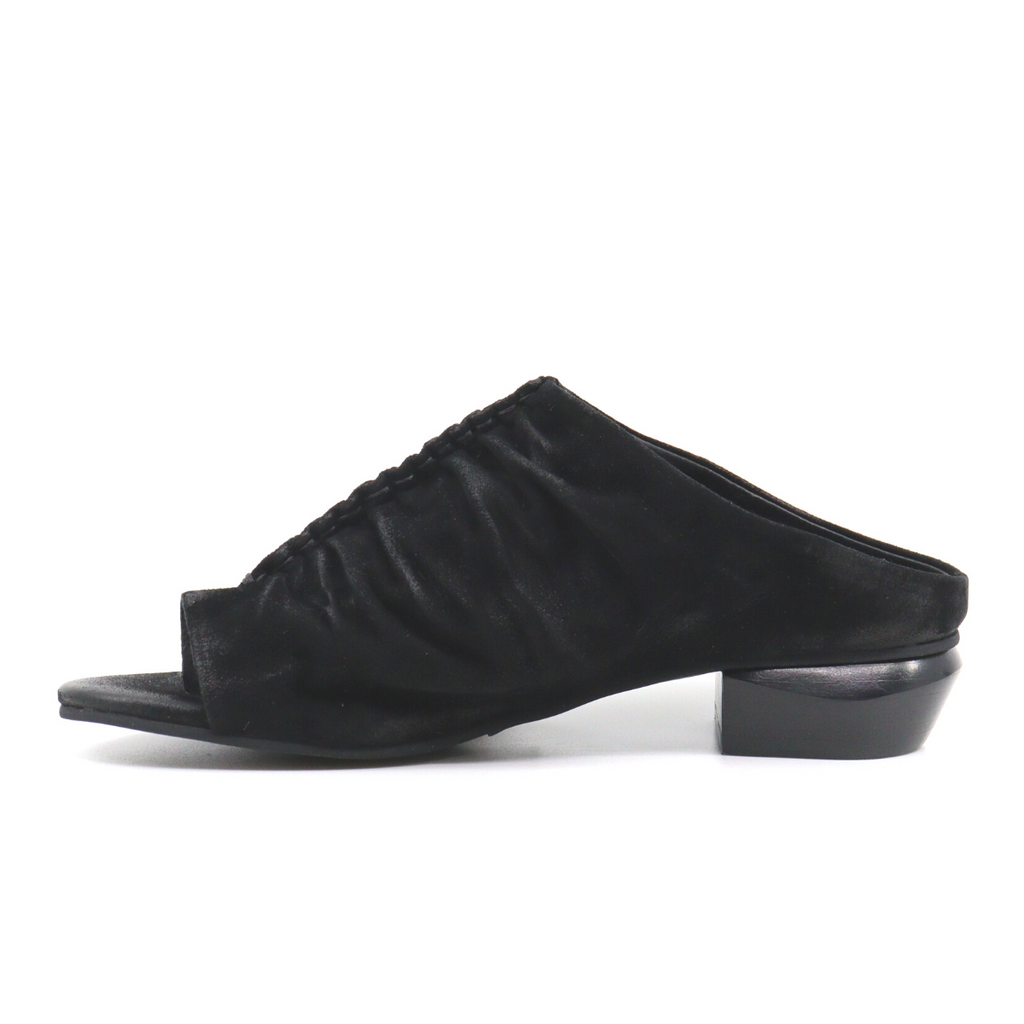 Women's lalana black toe post suede mule by Antelope